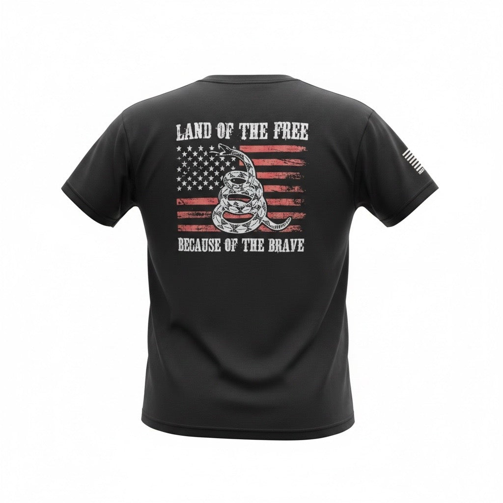 Land Of The Free Because Of The Brave Tee