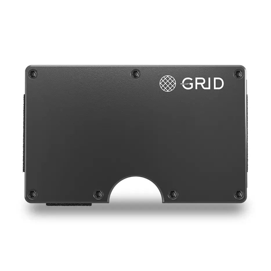 Grid Wallet - Gunmetal Aluminum