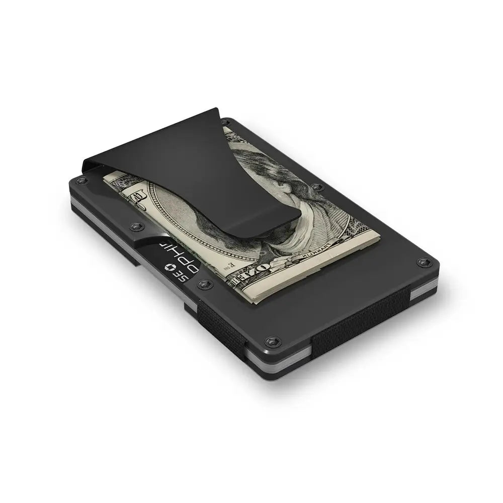 Grid Wallet - Gunmetal Aluminum