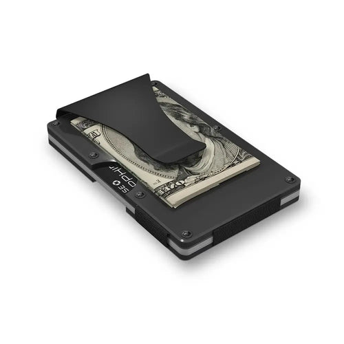Grid Wallet - Gunmetal Aluminum