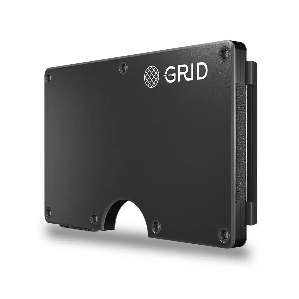 Grid Wallet - Gunmetal Aluminum
